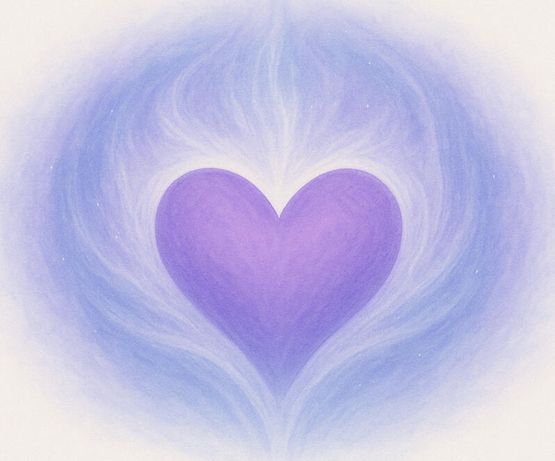 Symbol Herz für Aura-Arbeit und Heilung Ein geschwungendes Herz für Aura-Arbeit und Heilung